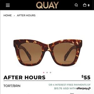 NWOT Quay After Hours Sunglasses